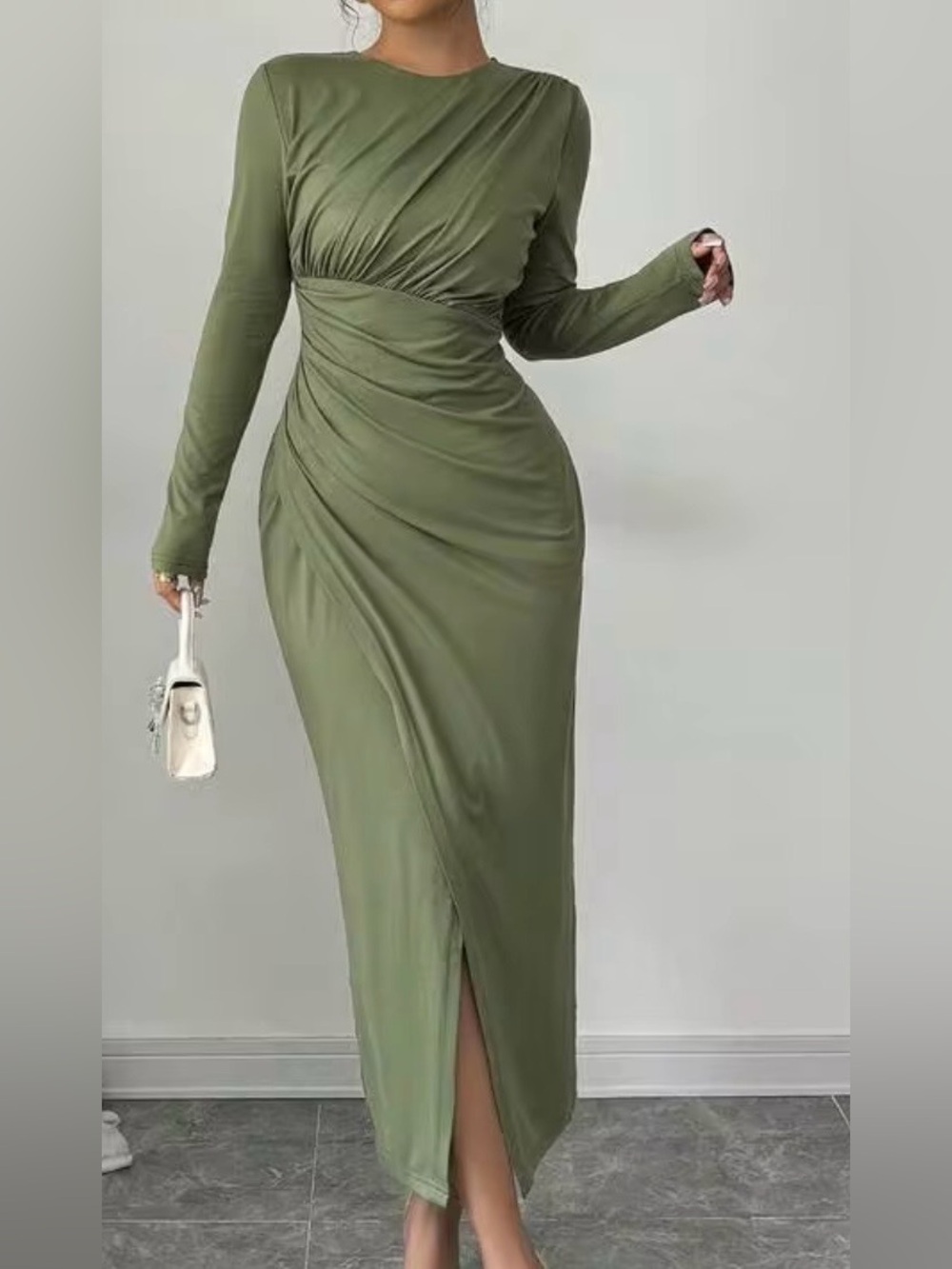 NEW - SHEIN Sage Green Party Bodycon Dress